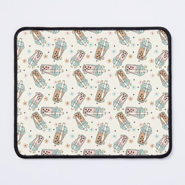 Item preview, Aesthetic Boba Milk Tea Cream Pattern designed and sold by BrownHorse90s.