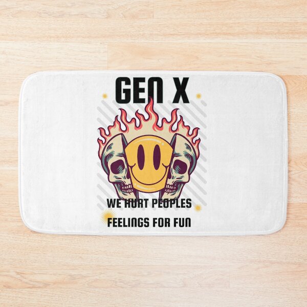 Item preview, Gen X We Hurt Peoples Feelings For Fun T-shirt, Smiley Emoji, Skull Tee designed and sold by Teechuckle.