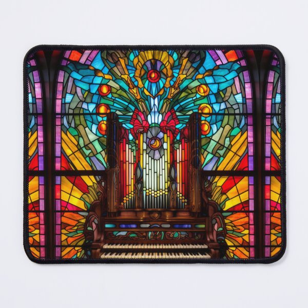 Item preview, Psychedelic Kaleidoscope Pipe Organ Stained Glass Art designed and sold by pinkal.