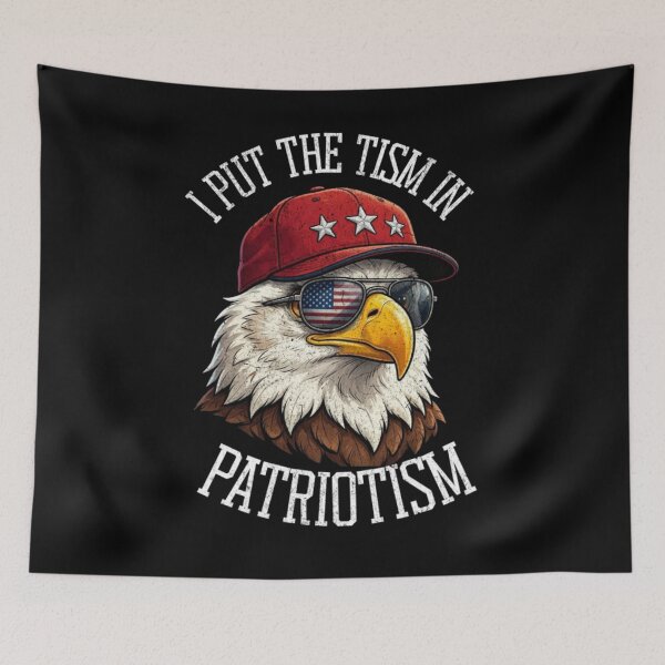 Item preview, I Put The Tism in Patriotism Athletic Eagle designed and sold by TheEndDesign.