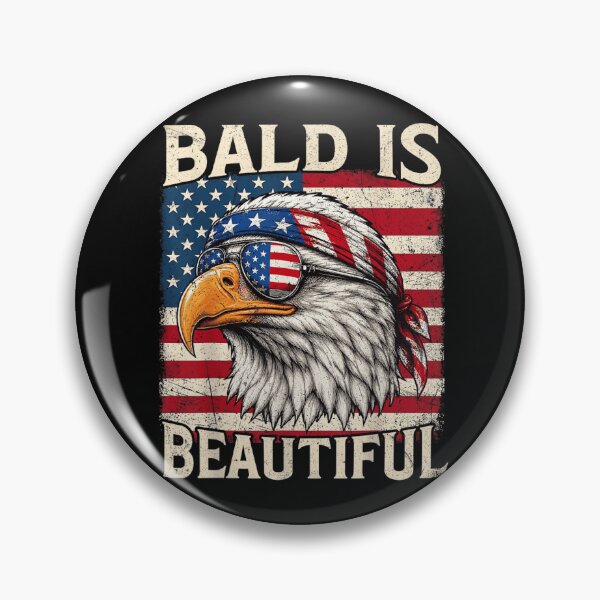 Item preview, Bald Is Beautiful American Flag Bald Eagle Patriotic Fourth Of July Graphic designed and sold by LakenDraphil.