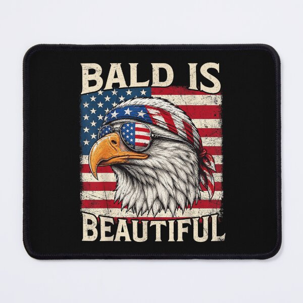 Item preview, Bald Is Beautiful American Flag Bald Eagle Patriotic Fourth Of July Graphic designed and sold by LakenDraphil.