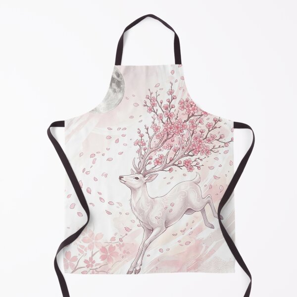 Item preview, Ethereal White Deer and Sakura Cherry Blossoms - Wa-Modern Art designed and sold by Hikariha Studio.