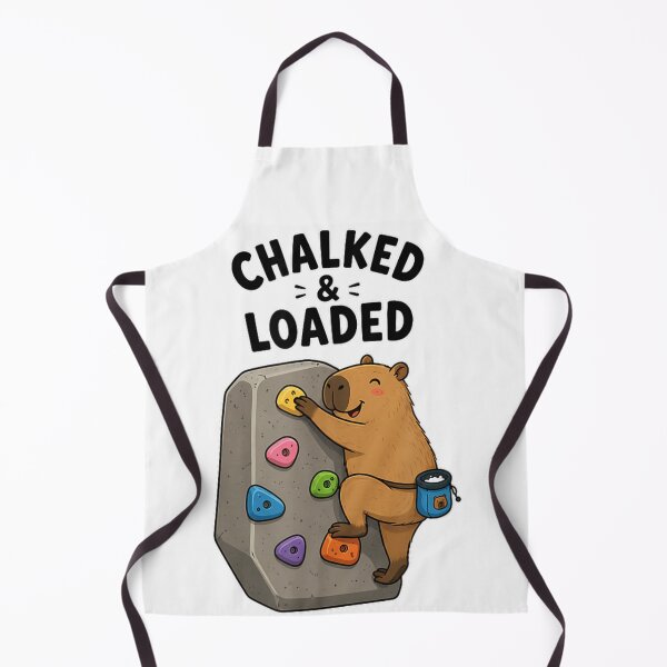 Item preview, Chalked And Loaded Cute Capybara Indoor Rock Climbing Bouldering Sports Graphic designed and sold by DaphoLatara.