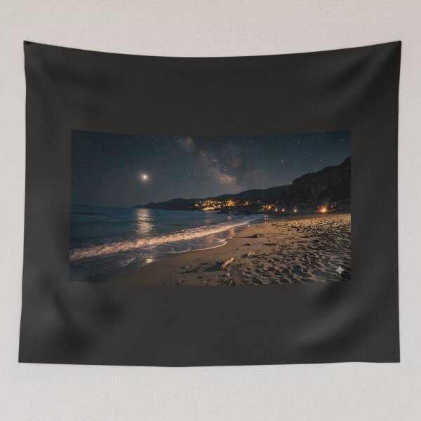 Item preview, Night Beach with Milky Way designed and sold by hakikatm.