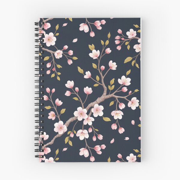 Item preview, Night Sakura Japanese Cherry Blossom Navy and Gold Pattern designed and sold by Tamas Das.