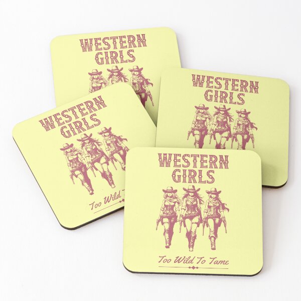 Item preview, Western Girls Too Wild To Tame Vintage Cowgirl Design designed and sold by PrintandJoy.