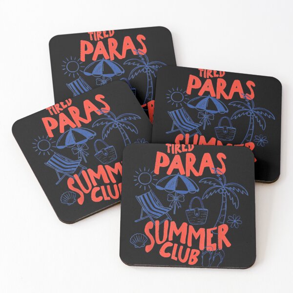 Item preview, Tired Paras Summer Club Retro Beach Vacation Tropical Palm Tree Travel Graphic designed and sold by DaphoLatara.