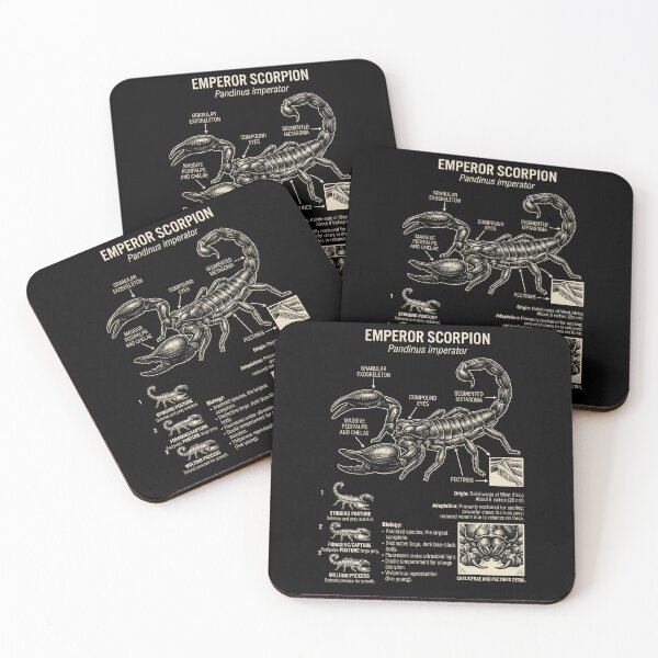 Item preview, Emperor Scorpion Scientific Anatomy Biology Animal Lover designed and sold by Kimberley King Art  King Art.