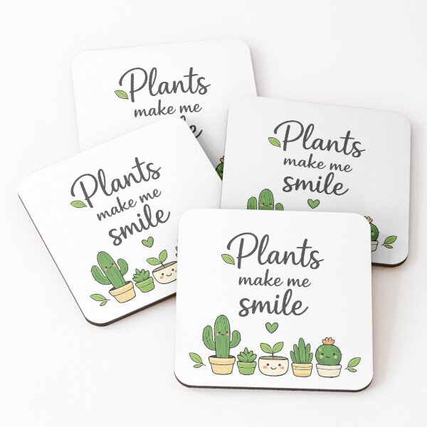Item preview, Plants Make Me Smile - Cute Kawaii Succulents and Cactus Art designed and sold by myforestfog.