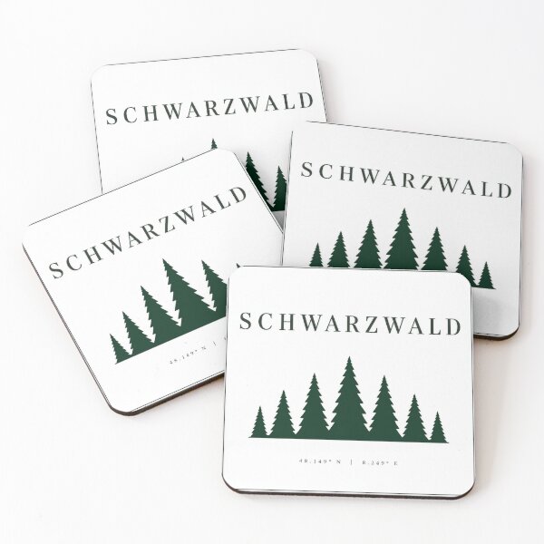 Item preview, Schwarzwald Coordinates Forest Silhouette Vintage Outdoor Design designed and sold by Shabrinox.