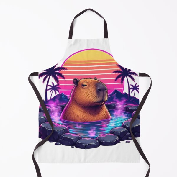 Item preview, Retro Synthwave Capybara designed and sold by Pond21.