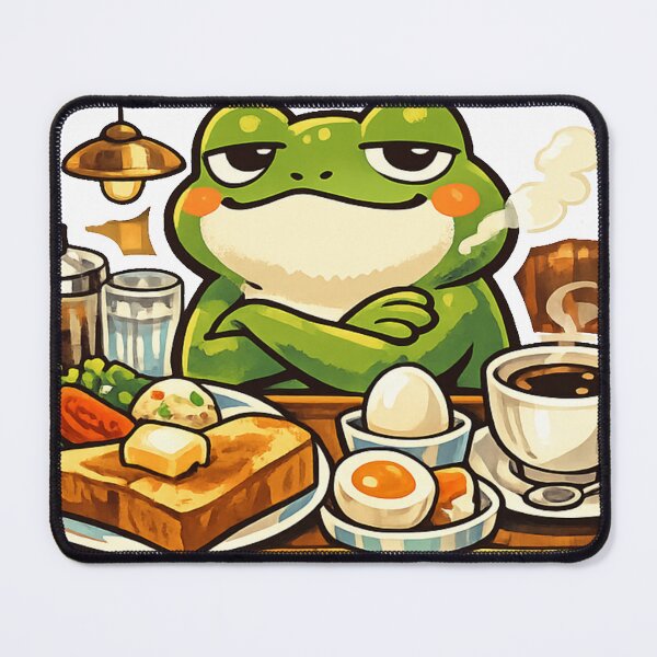Item preview, Delulu Frog's Legendary Japanese Morning Set | Kawaii Retro Cafe Sticker designed and sold by kawaii animal store (in Japan).