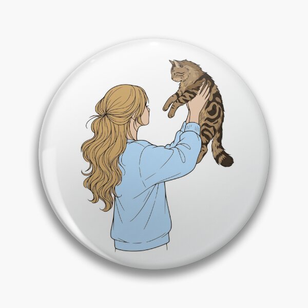 Item preview, Cozy Aesthetic Blonde Girl with Tabby Cat - Soft Blue Sweatshirt designed and sold by mijaczeek.