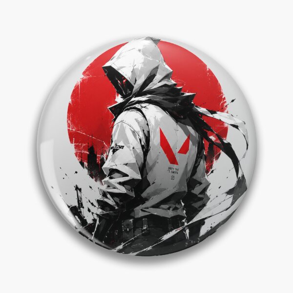 Item preview, Valorant Hooded Agent Cyberpunk Poster | Red Sun Minimal Gaming Art Print designed and sold by NBT-NOVA.