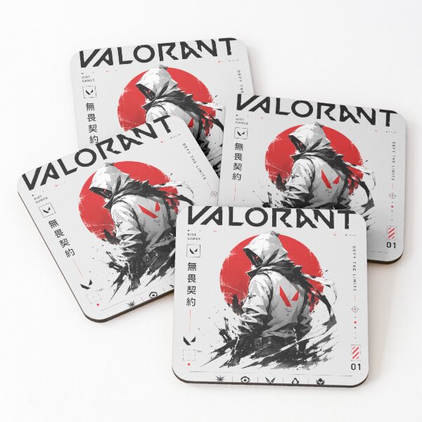Item preview, Valorant Hooded Agent Cyberpunk Poster | Red Sun Minimal Gaming Art Print designed and sold by NBT-NOVA.