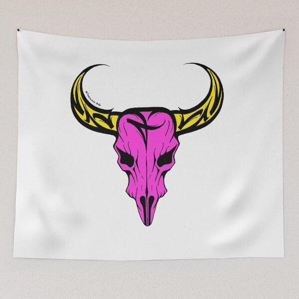 Item preview, Bull Skull Modern Calligraphic ORNAMENT designed and sold by elmuna.