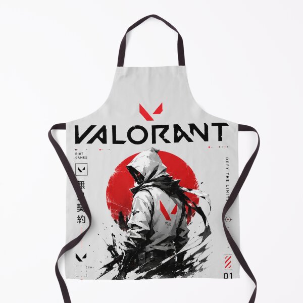 Item preview, Valorant Hooded Agent Cyberpunk Poster | Red Sun Minimal Gaming Art Print designed and sold by NBT-NOVA.