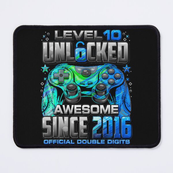 Item preview, Level 10 Unlocked Awesome Since 2016 Official Double Digits 10th Birthday Gamer designed and sold by AmaXONIC.