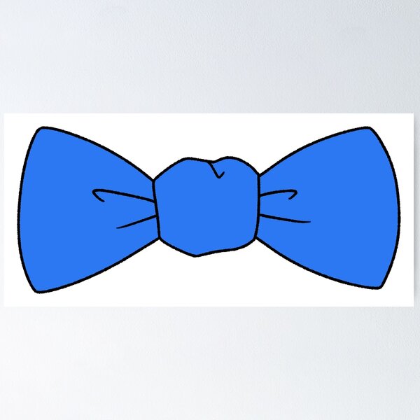 Item preview, Cute Blue Bow Tie Cartoon Illustration designed and sold by ubborn.