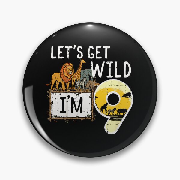 Item preview, Safari Jungle Animals Lets Get Wild Im 9 Ninth Birthday Design designed and sold by HarinDonreka.