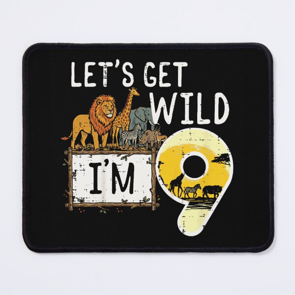 Item preview, Safari Jungle Animals Lets Get Wild Im 9 Ninth Birthday Design designed and sold by HarinDonreka.
