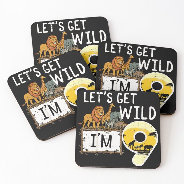 Item preview, Safari Jungle Animals Lets Get Wild Im 9 Ninth Birthday Design designed and sold by HarinDonreka.