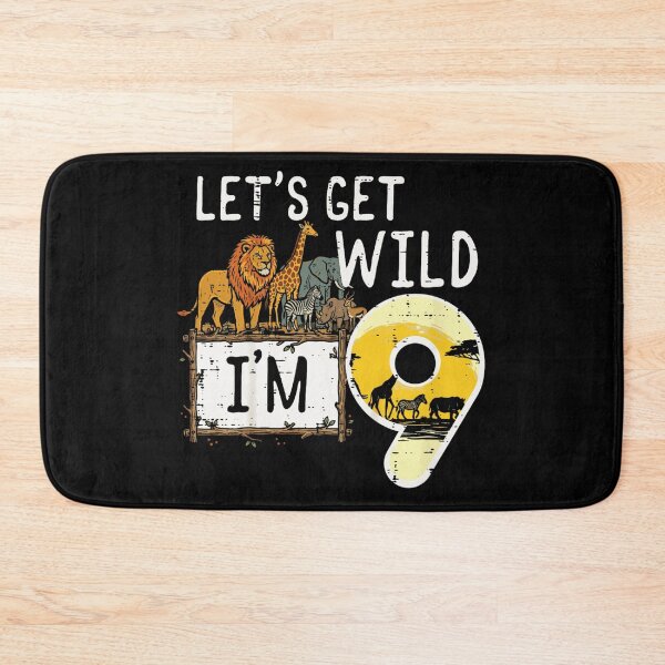 Item preview, Safari Jungle Animals Lets Get Wild Im 9 Ninth Birthday Design designed and sold by HarinDonreka.