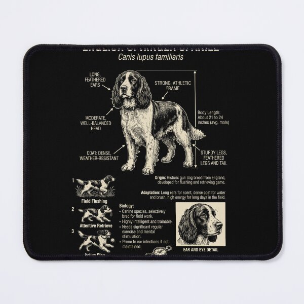 Item preview, English Springer Spaniel Scientific Anatomy Biology Dog Lover designed and sold by Kimberley King Art King Art.