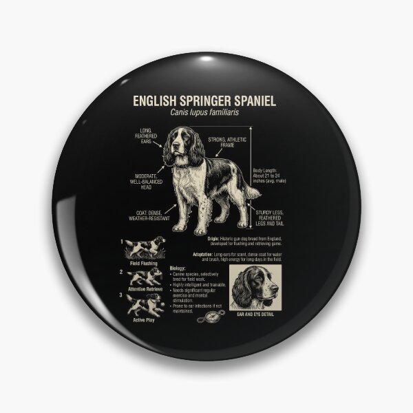 Item preview, English Springer Spaniel Scientific Anatomy Biology Dog Lover designed and sold by Kimberley King Art  King Art.