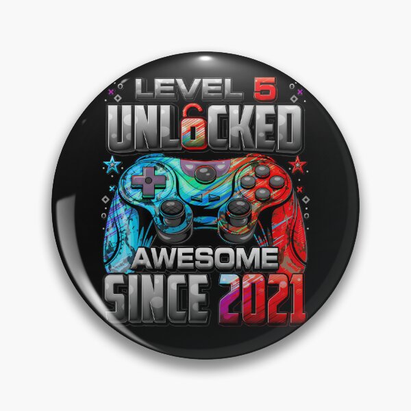Item preview, Level 5 Unlocked Awesome Since 2021 Gaming Birthday For 5 Year Old Kid designed and sold by AmaXONIC.