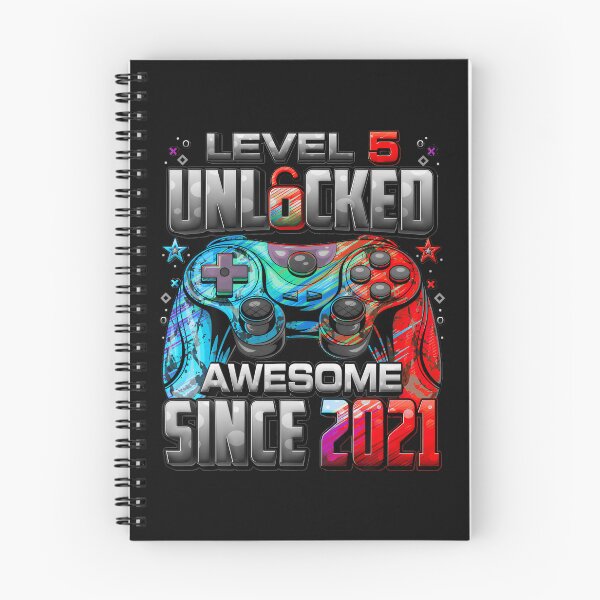 Item preview, Level 5 Unlocked Awesome Since 2021 Gaming Birthday For 5 Year Old Kid designed and sold by AmaXONIC.