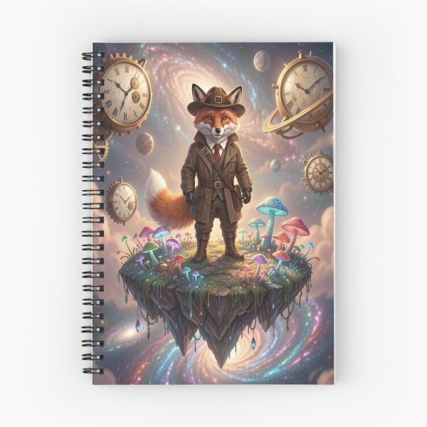 Item preview, Victorian Explorer Fox on Floating Island with Clockwork Sky designed and sold by FotoworldEdel.