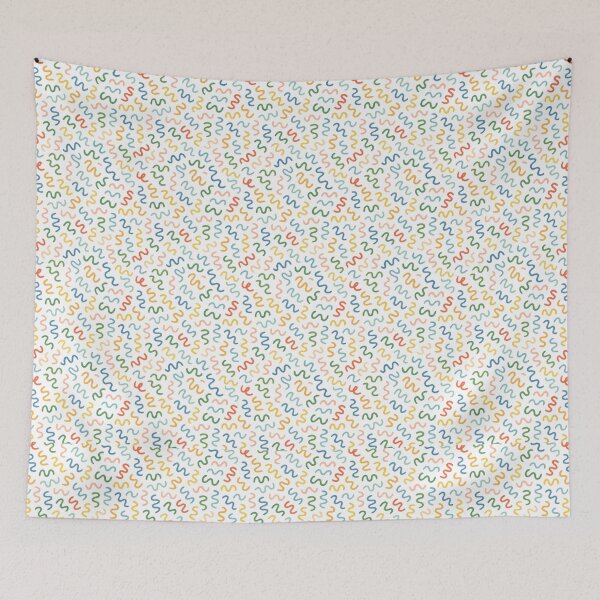 Item preview, Colourful Squiggle Seamless Pattern Playful Rainbow Wavy Lines designed and sold by Zaya_art.