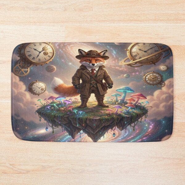 Item preview, Victorian Explorer Fox on Floating Island with Clockwork Sky designed and sold by FotoworldEdel.