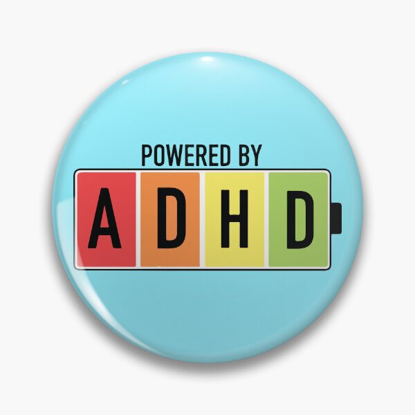 Item preview, Powered By ADHD Retro Battery Design designed and sold by BrownHorse90s.