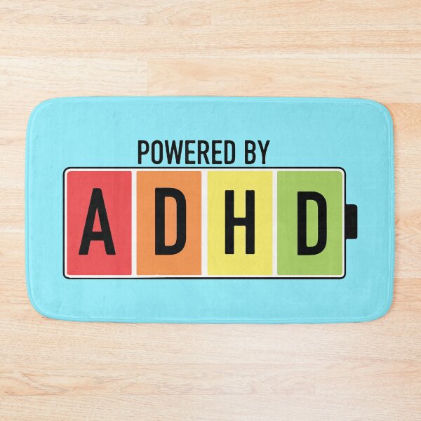 Item preview, Powered By ADHD Retro Battery Design designed and sold by BrownHorse90s.