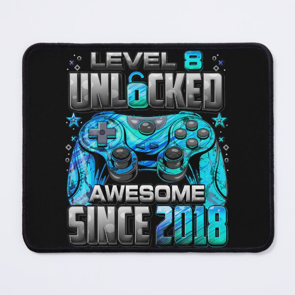 Item preview, Level 8 Unlocked Awesome Since 2018 Gamer Birthday Boy Girl designed and sold by AmaXONIC.