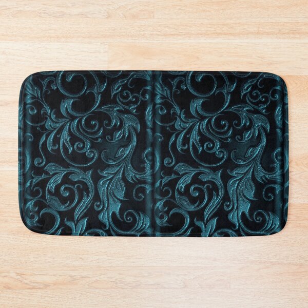 Item preview, Dark teal and green whimsigoth floral design designed and sold by BrontesWhimsyStore.