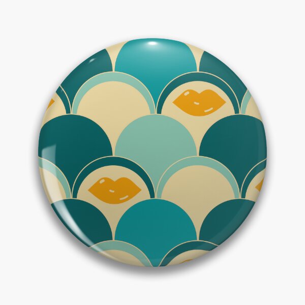 Item preview, Seventies arcade pattern in blue, beige and green designed and sold by StefanStudioArt.