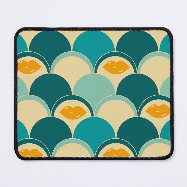 Item preview, Seventies arcade pattern in blue, beige and green designed and sold by StefanStudioArt.