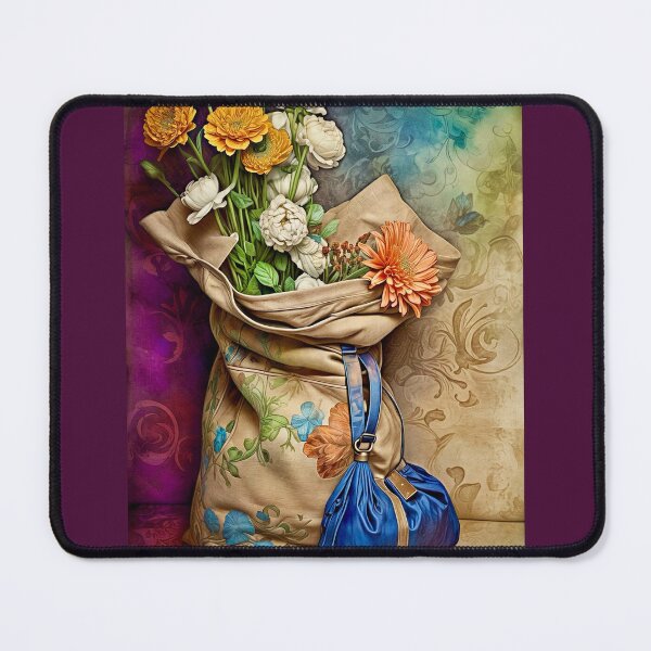 Item preview, Still Life with Flowers and a Blue Purse designed and sold by ©Janis Zroback.