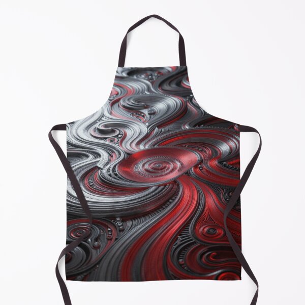 Item preview, Abstract Metallic Flow Art with Red Black Silver Waves and Calm Dynamic Motion Design designed and sold by FotoworldEdel.