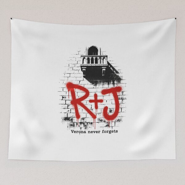 Item preview, Romeo and Juliet R+J Verona Never Forgets Graffiti Art designed and sold by Fenay Designs.
