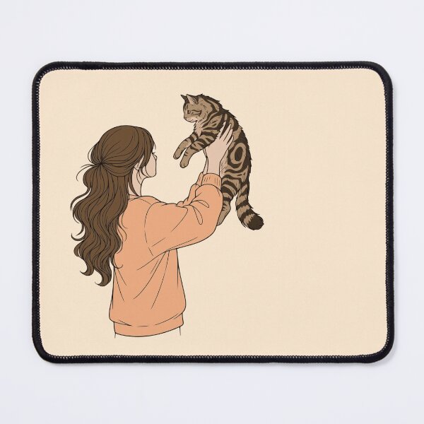Item preview, Warm Autumn Cat Mom - Light Brown Hair and Peach Sweatshirt designed and sold by mijaczeek.