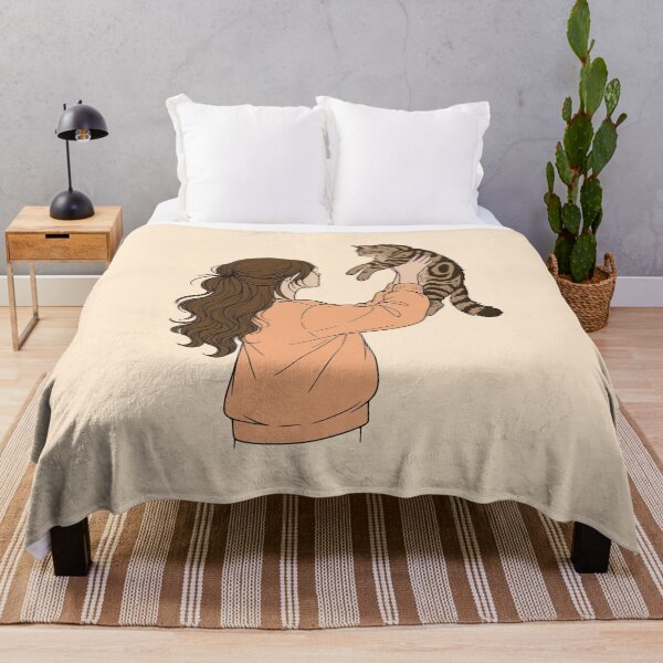 Item preview, Warm Autumn Cat Mom - Light Brown Hair and Peach Sweatshirt designed and sold by mijaczeek.