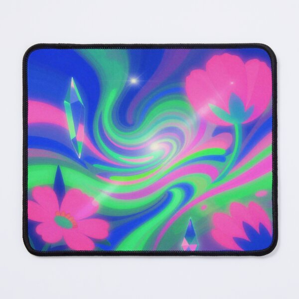 Item preview, Psychedelic Neon Flowers inspired by Peter Max and cosmic abstract energy designed and sold by FotoworldEdel.