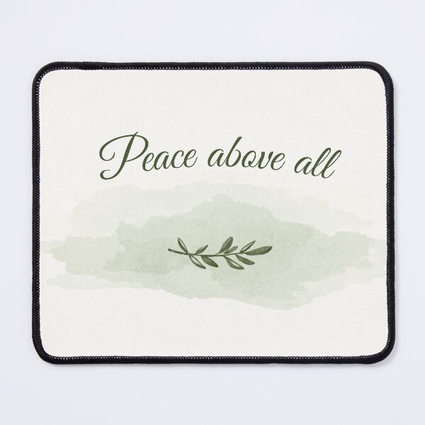 Item preview, Peace Above All – Minimalist Olive Branch Affirmation Design designed and sold by CosmicQuietLab.