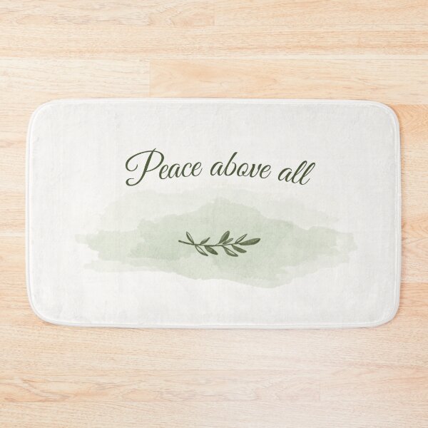 Item preview,  Peace Above All – Minimalist Olive Branch Affirmation Design designed and sold by CosmicQuietLab.