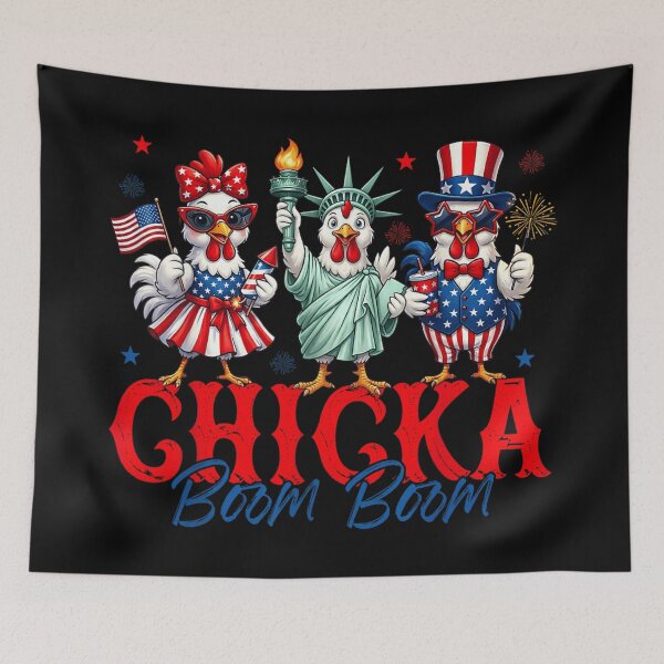 Item preview, Chicka Boom Boom 4th Of July Patriotic American Chicken Design designed and sold by LittleNhutton.